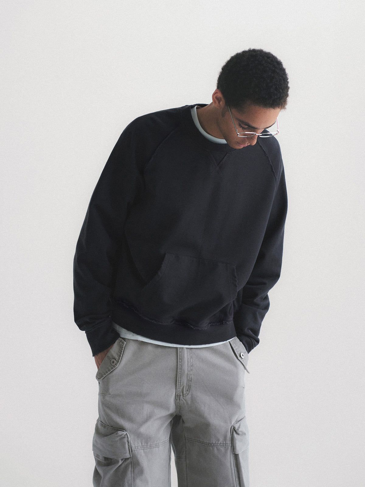Thread | Distressed Cotton Crewneck Sweatshirt