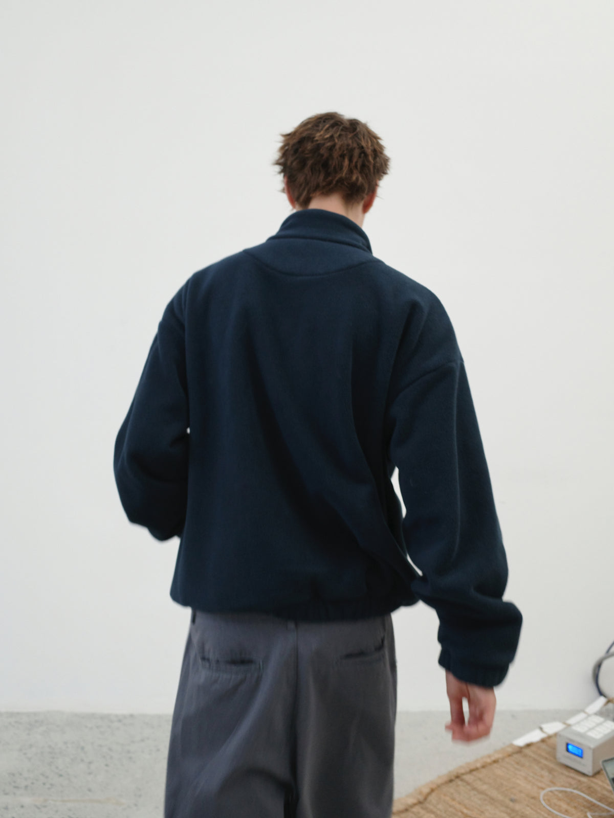 Stand Collar Fleece Half-Zip Pullover