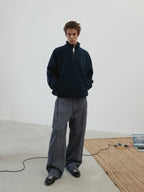 Stand Collar Fleece Half-Zip Pullover