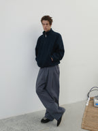 Stand Collar Fleece Half-Zip Pullover