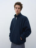 Stand Collar Fleece Half-Zip Pullover