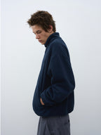 Stand Collar Fleece Half-Zip Pullover