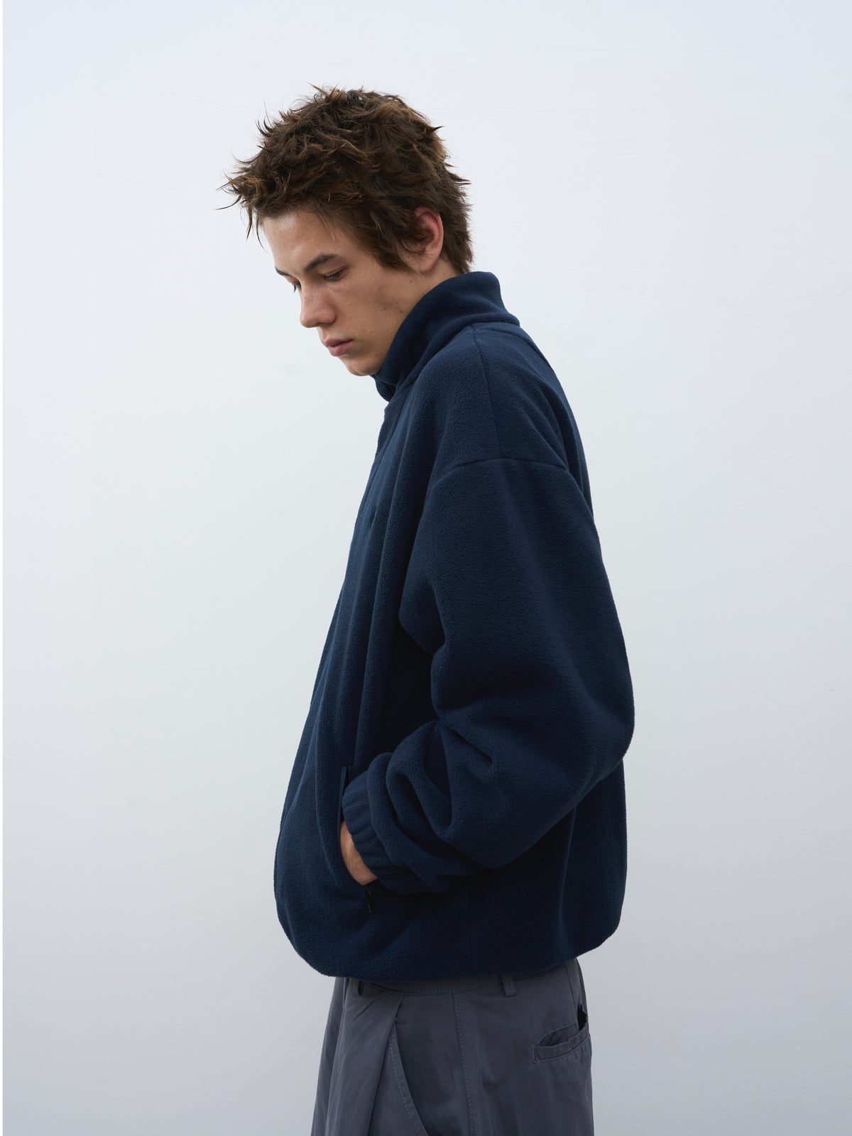 Stand Collar Fleece Half-Zip Pullover