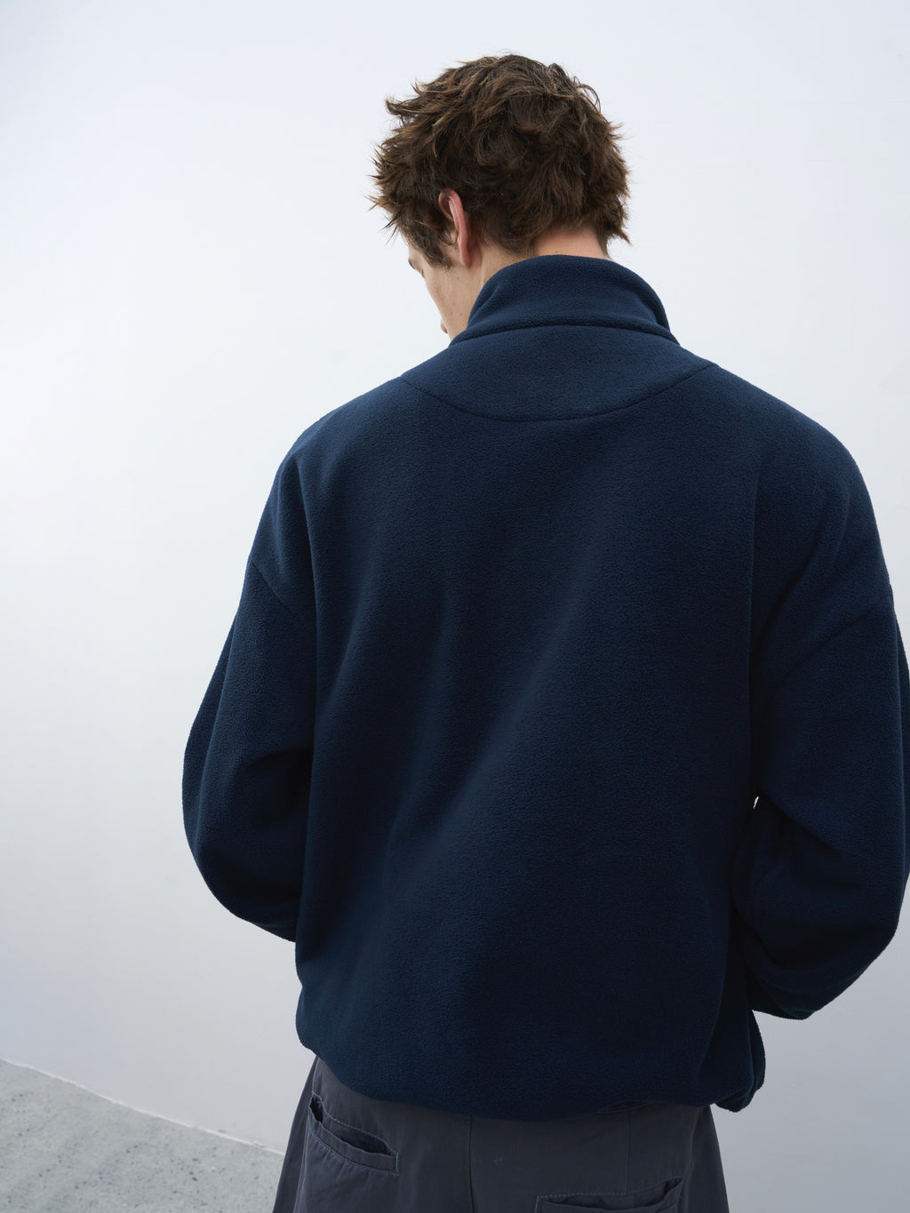 Stand Collar Fleece Half-Zip Pullover