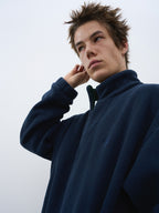 Stand Collar Fleece Half-Zip Pullover
