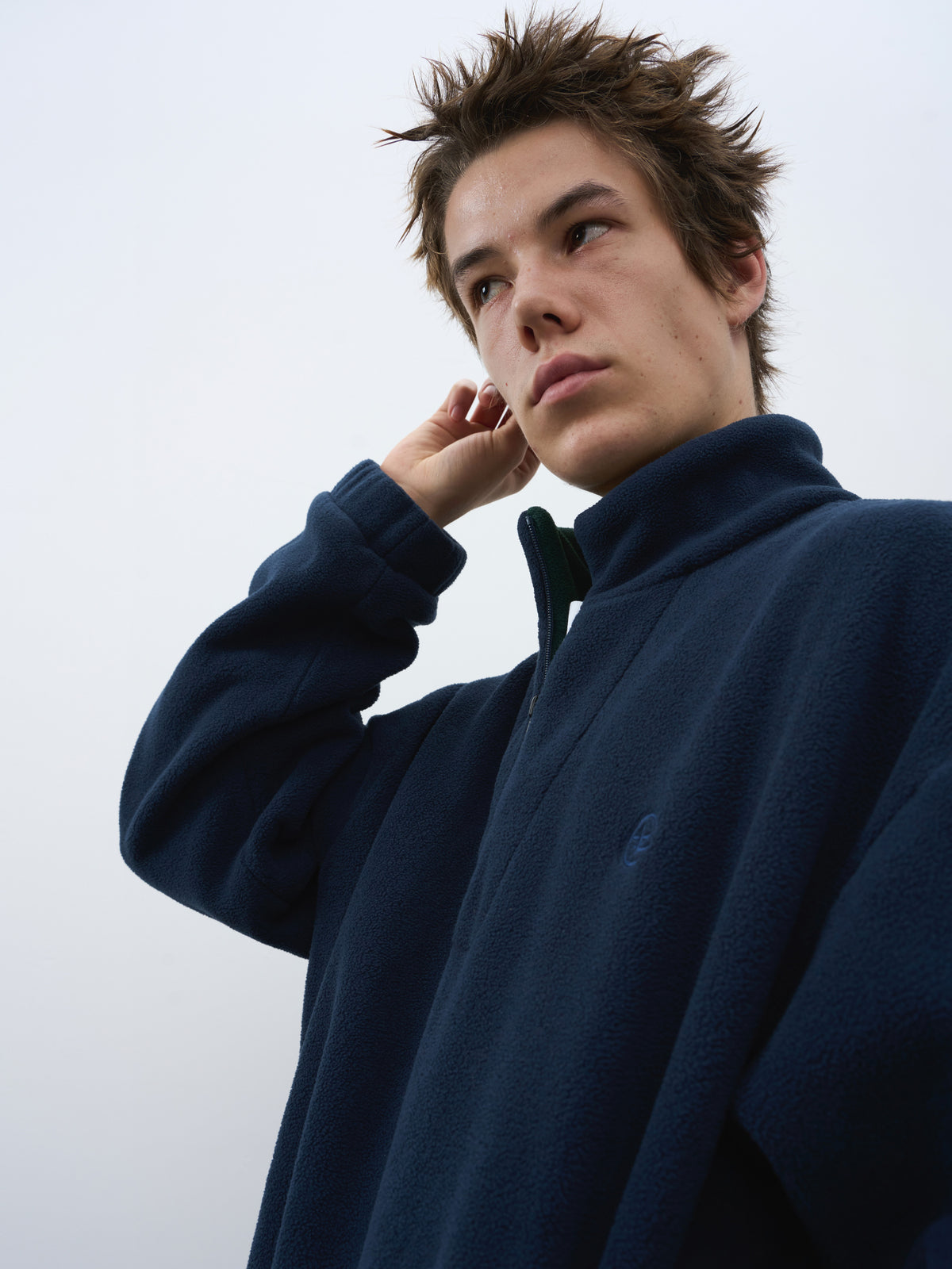 Stand Collar Fleece Half-Zip Pullover