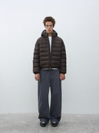 Reversible Hooded Cropped Down Jacket