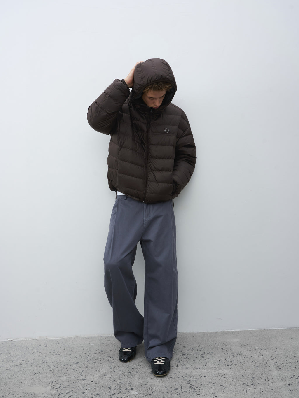 Reversible Hooded Cropped Down Jacket