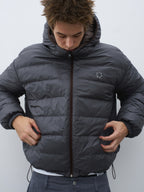 Reversible Hooded Cropped Down Jacket