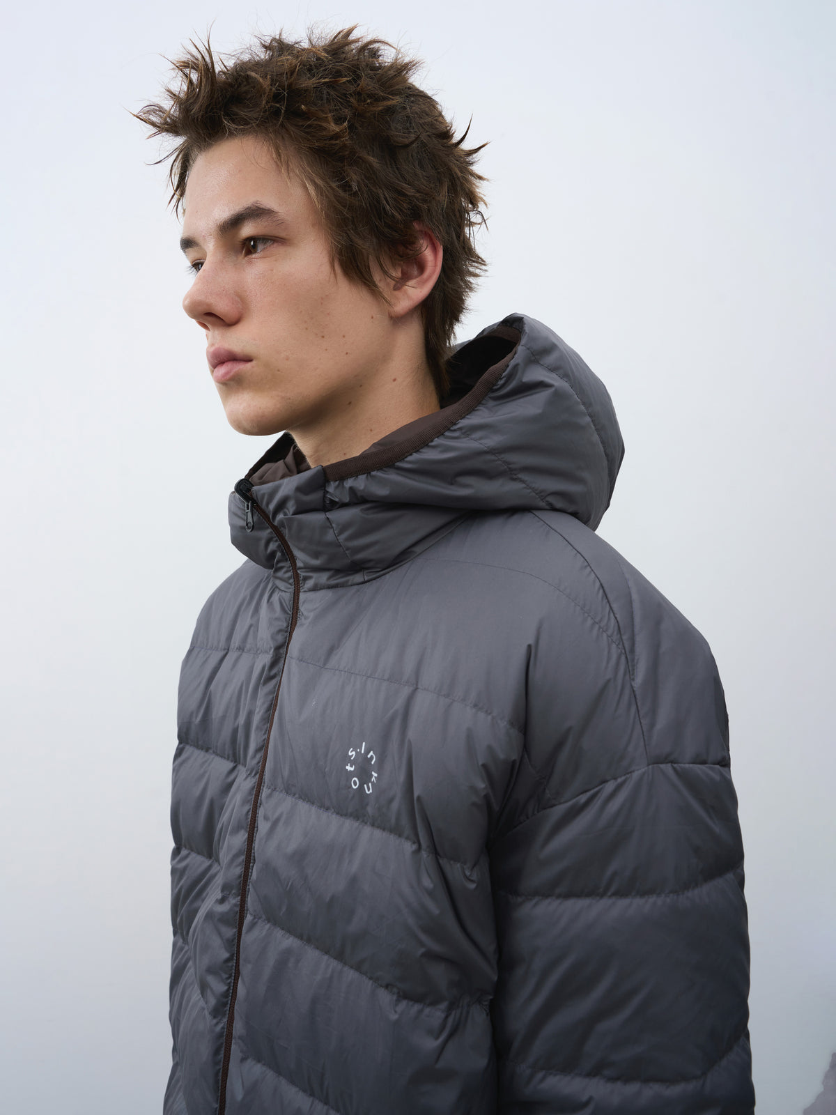 Reversible Hooded Cropped Down Jacket