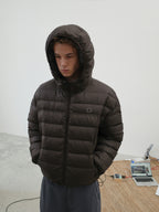 Reversible Hooded Cropped Down Jacket