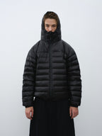 Drawstring Hooded Quilted Down Jacket