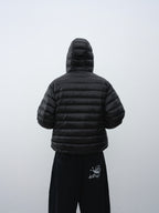 Drawstring Hooded Quilted Down Jacket