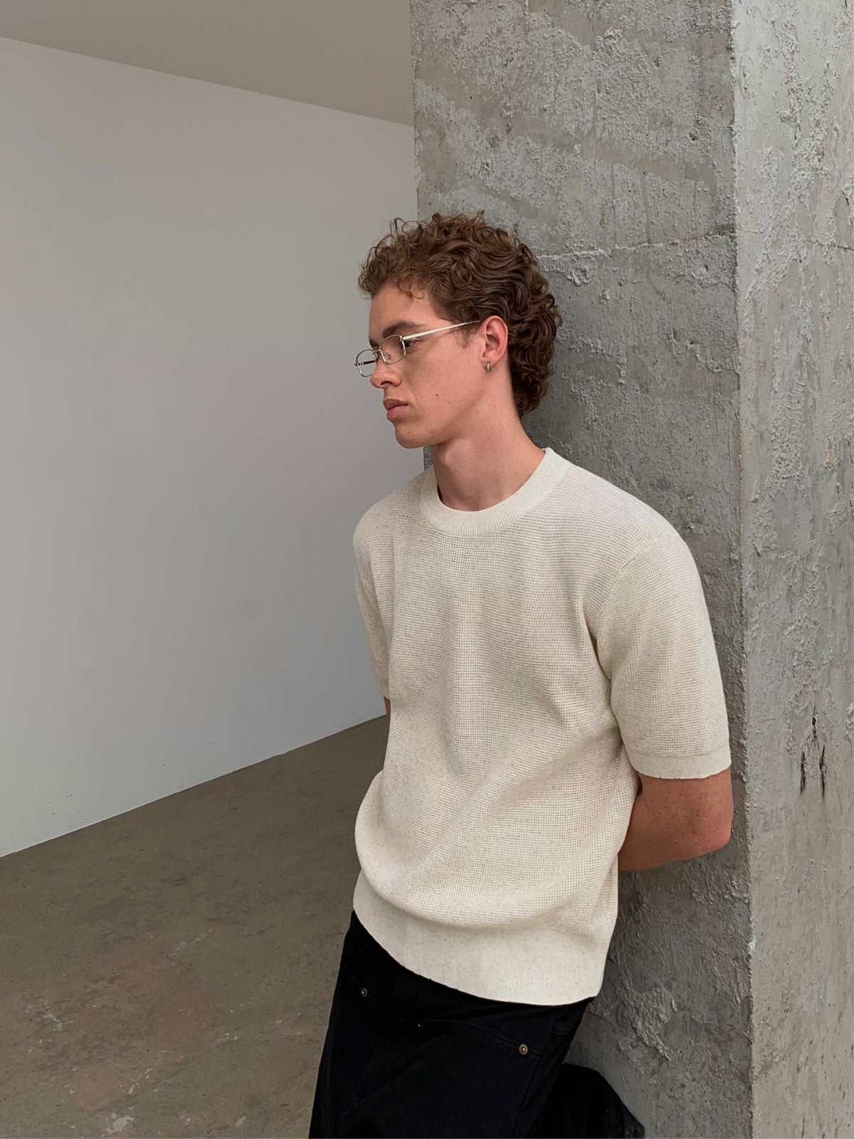 Thread | Air Lyocell Linen Openwork Knit Tee
