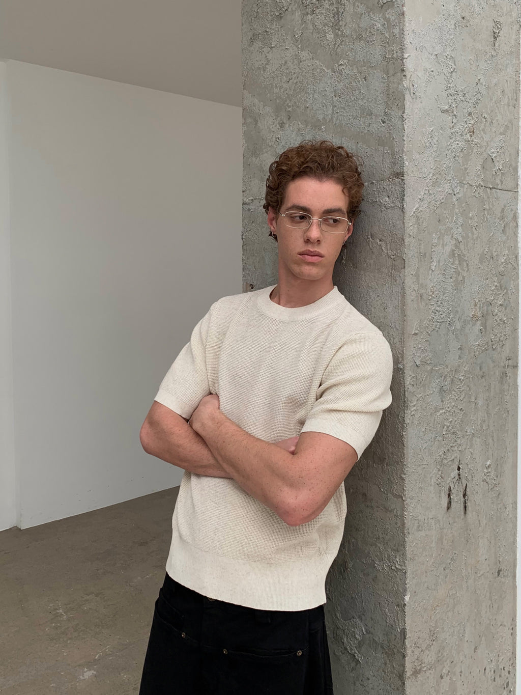 Thread | Air Lyocell Linen Openwork Knit Tee