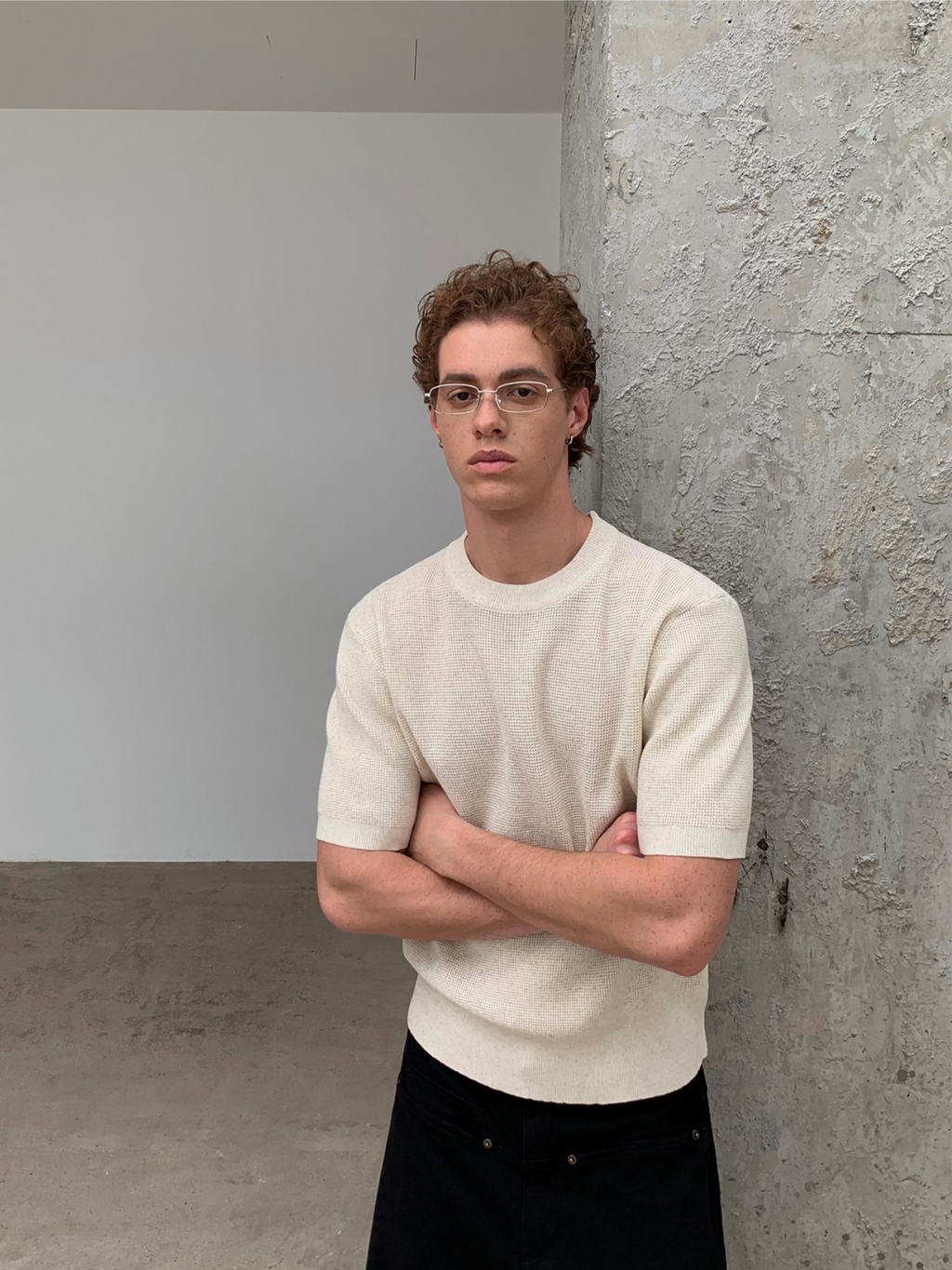 Thread | Air Lyocell Linen Openwork Knit Tee