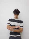 Ink | Contrast Stripe Knit Tee