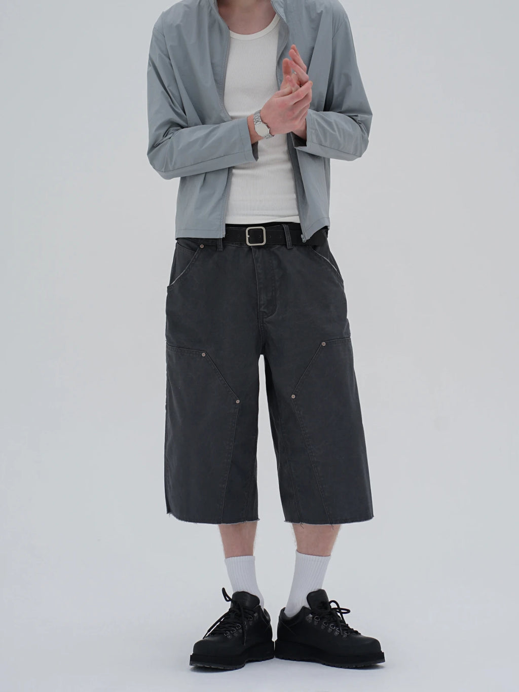 Knot | Utility Studded Canvas Shorts