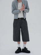 Knot | Utility Studded Canvas Shorts