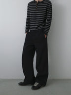 Curved Leg Relaxed Sweatpants