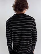 Wool-Blend Striped Henley Knit