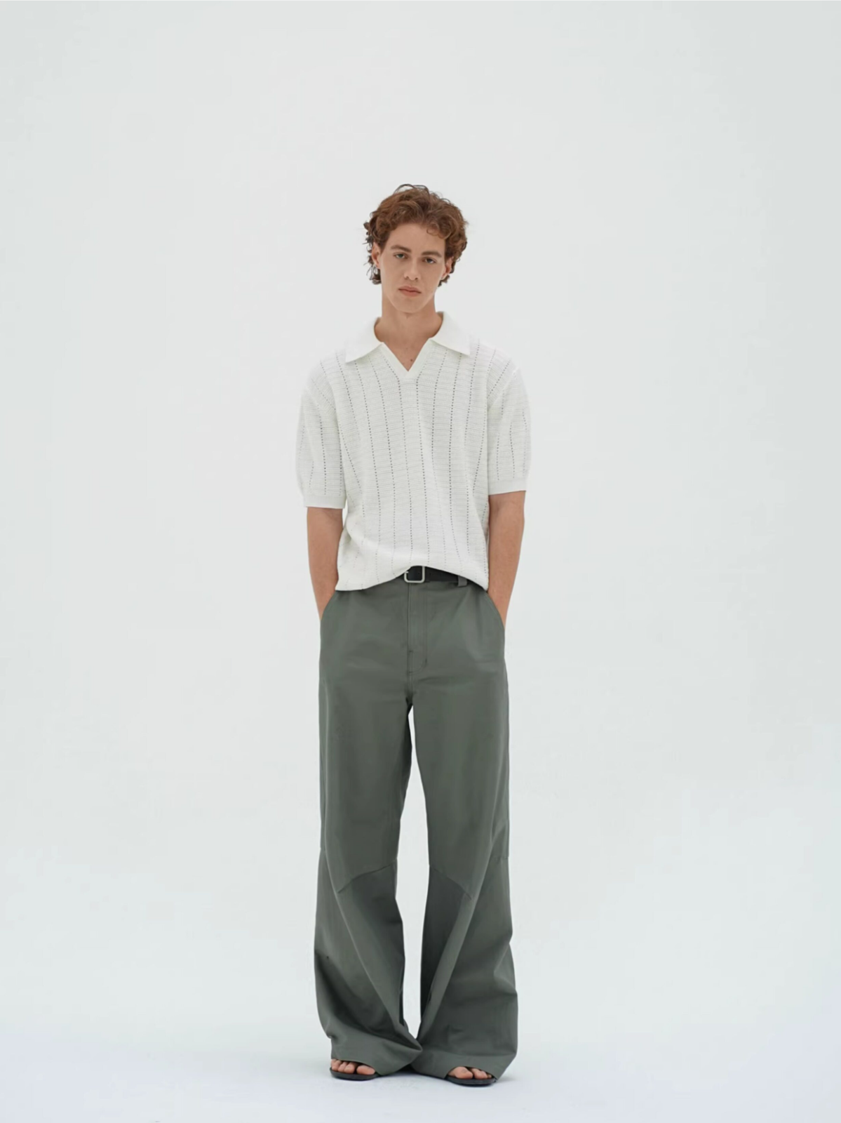 Knot | Openwork Wool Knit Polo
