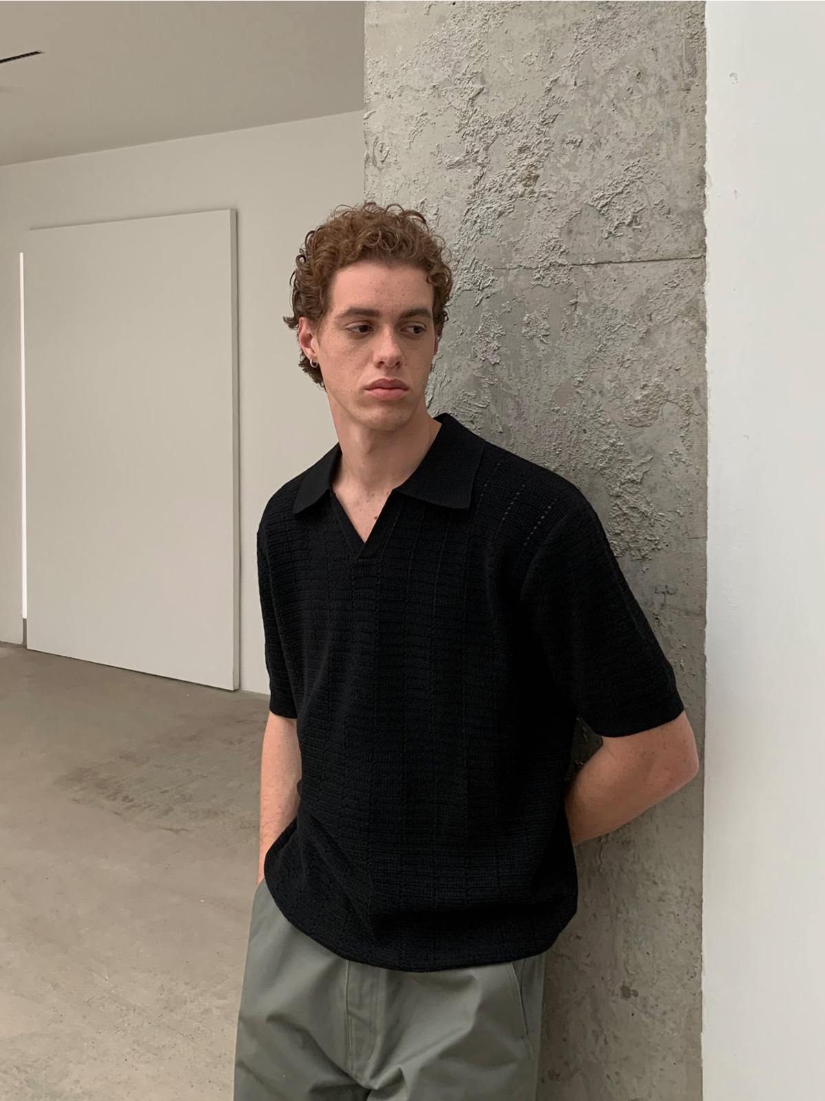 Knot | Openwork Wool Knit Polo