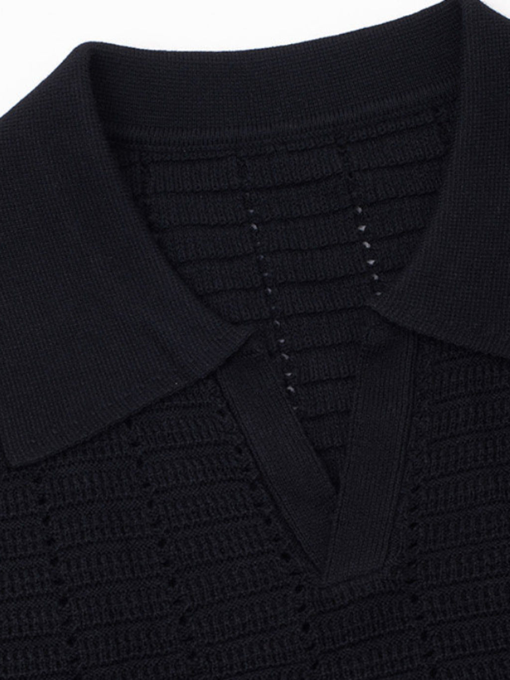 Knot | Openwork Wool Knit Polo
