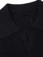 Knot | Openwork Wool Knit Polo