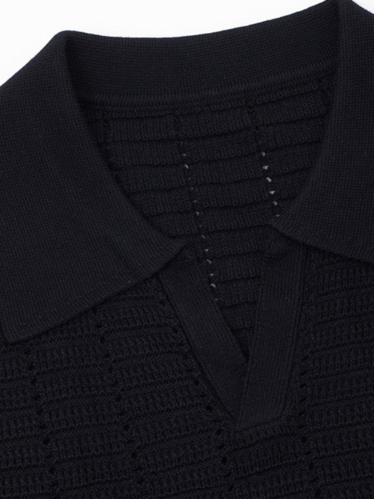 Knot | Openwork Wool Knit Polo