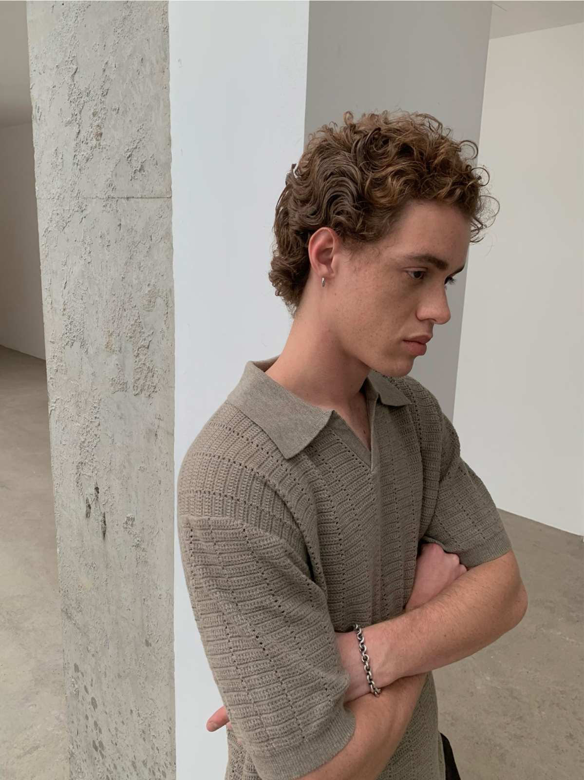 Knot | Openwork Wool Knit Polo