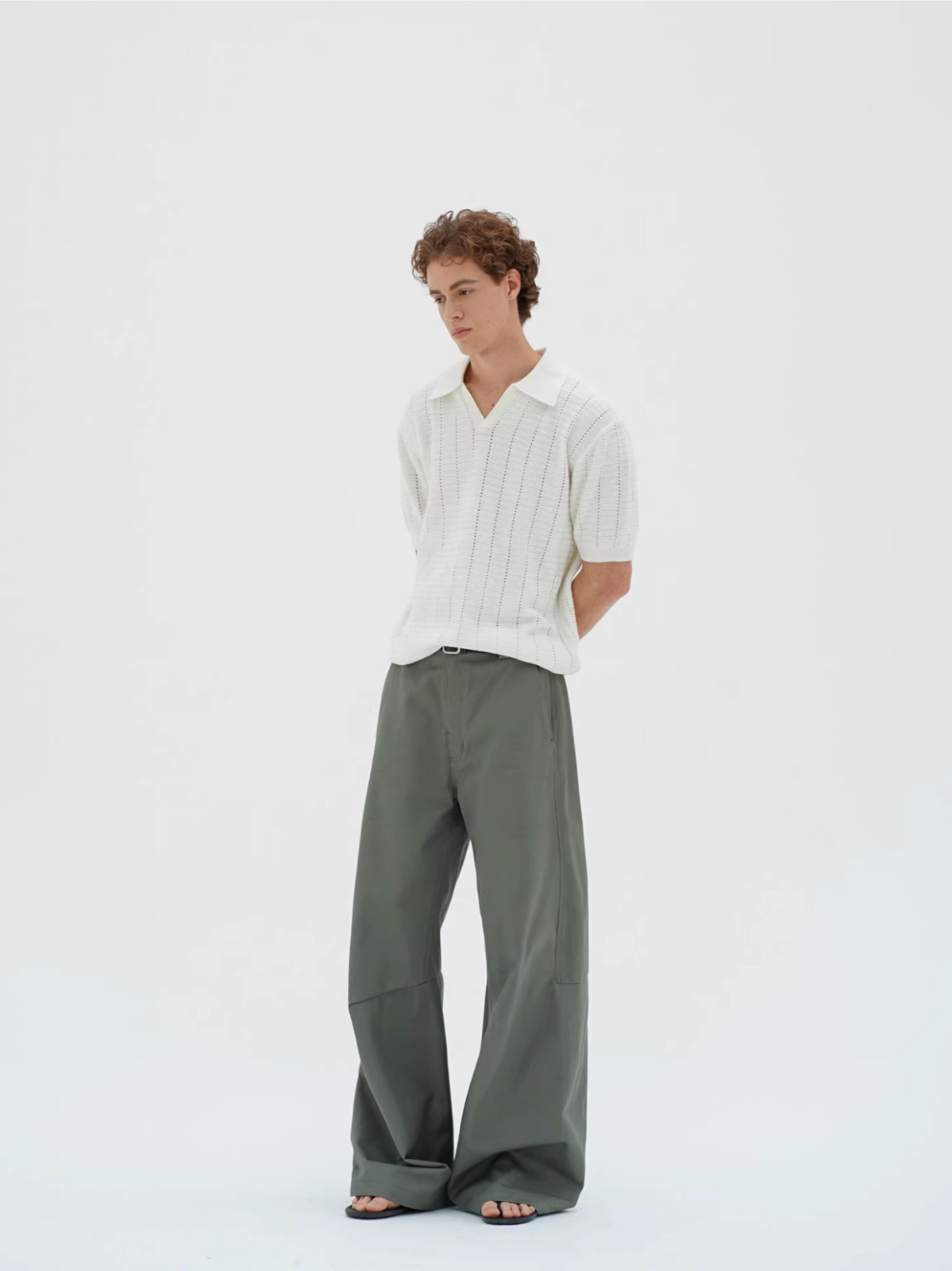 Knot | Openwork Wool Knit Polo