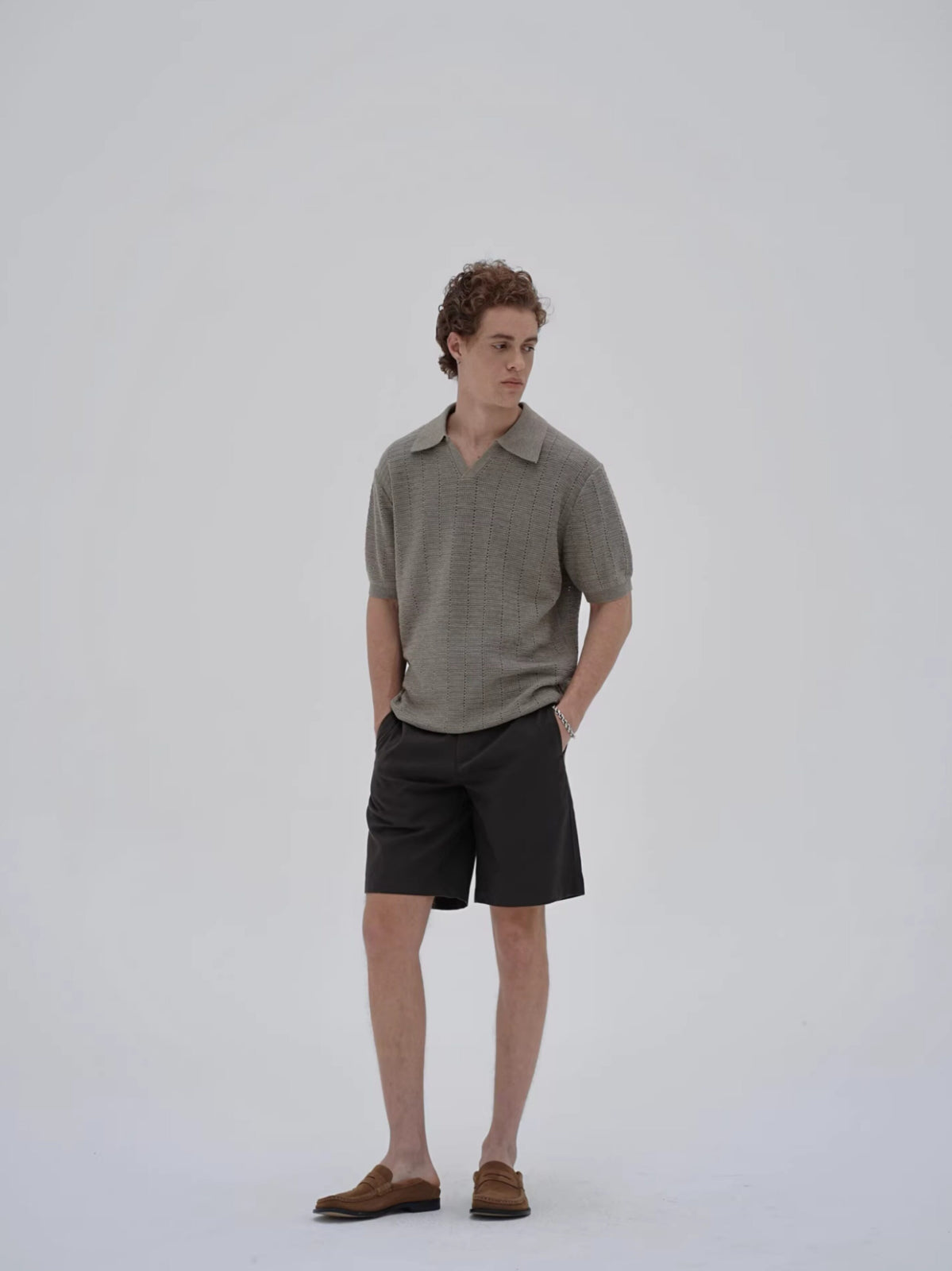Knot | Openwork Wool Knit Polo
