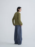 Wool-Blend Mock Neck L/S Tee
