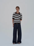 Ink | Stripe Knit Polo