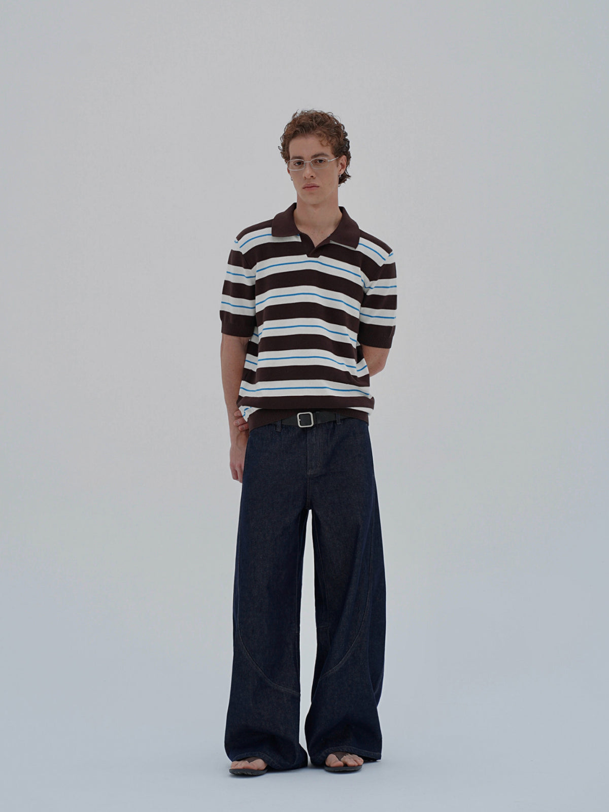 Ink | Stripe Knit Polo