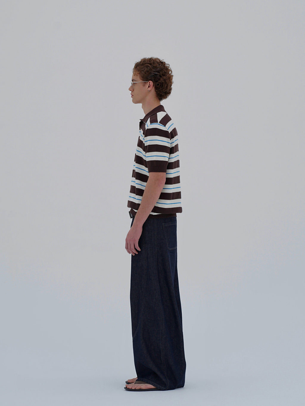 Ink | Stripe Knit Polo