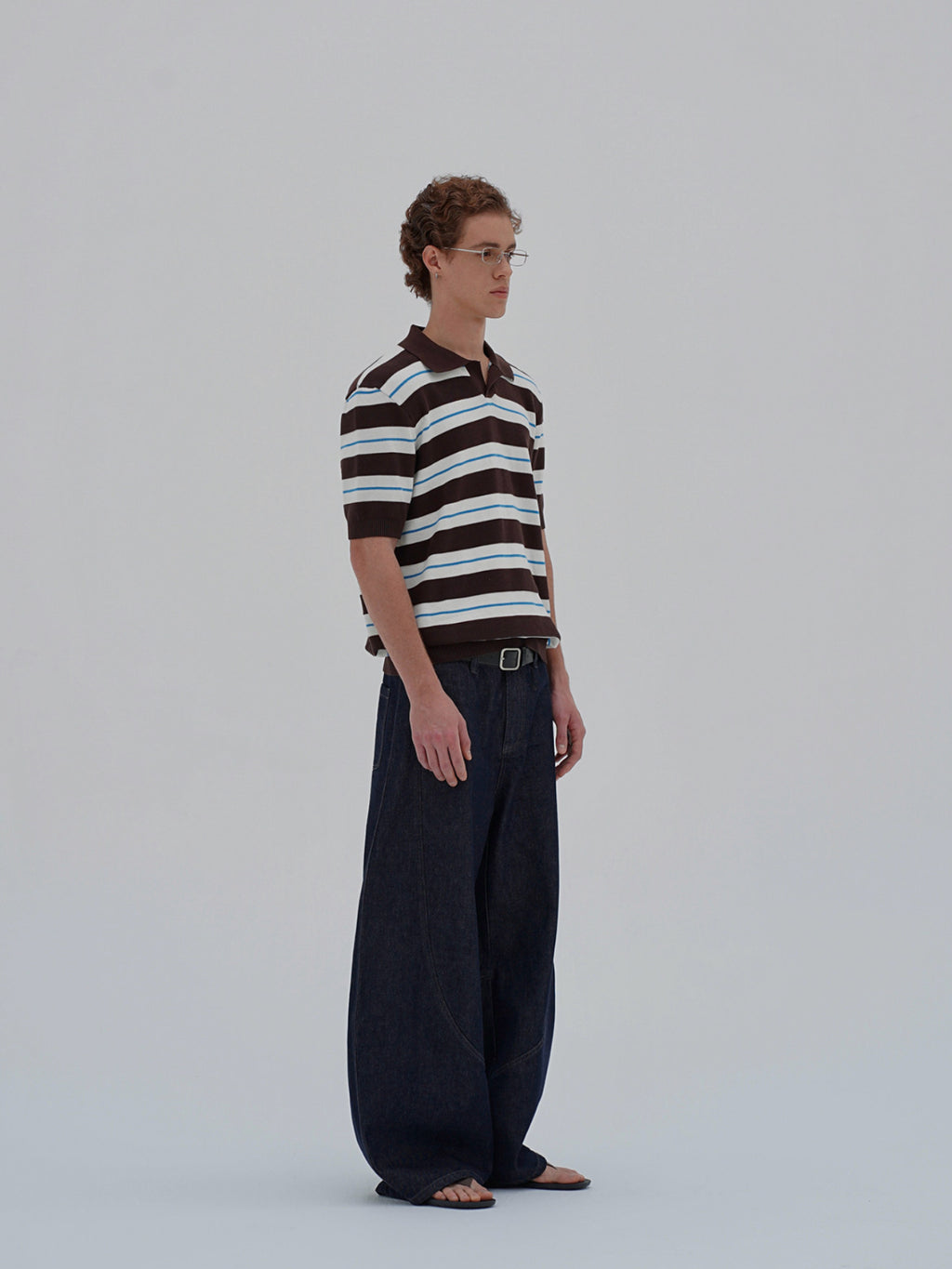 Ink | Stripe Knit Polo