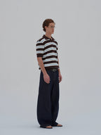 Ink | Stripe Knit Polo