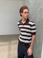 Ink | Stripe Knit Polo