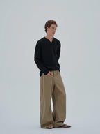 Thread | Raw Edge Relaxed V-Neck Knit