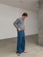 Thread | Raw Edge Relaxed V-Neck Knit