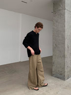 Thread | Raw Edge Relaxed V-Neck Knit